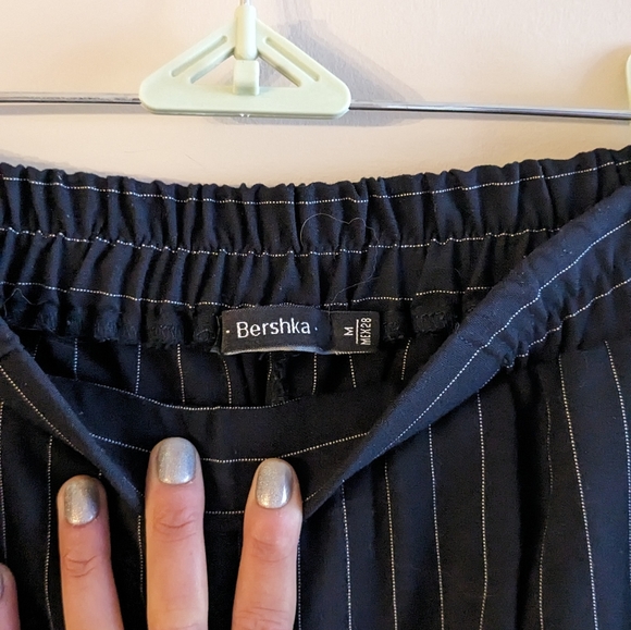 Bershka elastic waist pinstripe dress trouser - Picture 2 of 4